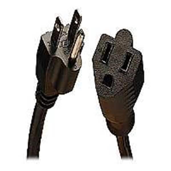 Livewire SJT Extension Cord, 16 AWG, 16/3, 1 Outlets, 5-15R, Black, PVC, 5-15P, 1 ft LI2665560 - main